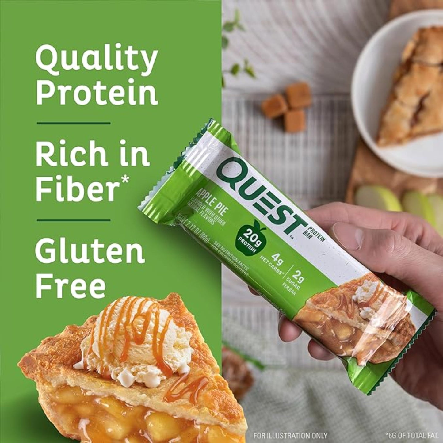 Quest Nutrition Apple Pie Protein Bar, 12 Count
