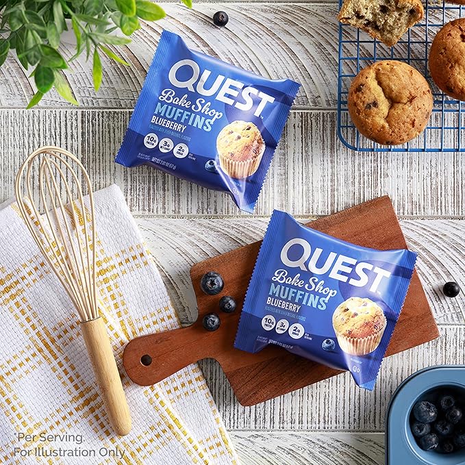 Quest Bake Shop Muffin - Blueberry (8 Muffins)