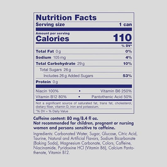 Red Bull Energy Drink with 80mg Caffeine plus Taurine & B Vitamins, 8.4 Fl Oz, 6 Packs of 4 Cans (Pack of 24)